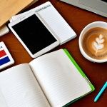 **

A student surrounded by Japanese textbooks, flashcards filled with *kanji*, and a digital notebook (Evernote or Google Keep) overflowing with notes. The student is smiling confidently while enjoying a *fika* break with a *kanelbulle* and coffee. Focus on the vibrant colours of the study materials and the cosy atmosphere of a Swedish home. *JLPT study, Swedish student, kanji flashcards, kanelbulle, fika.*

**