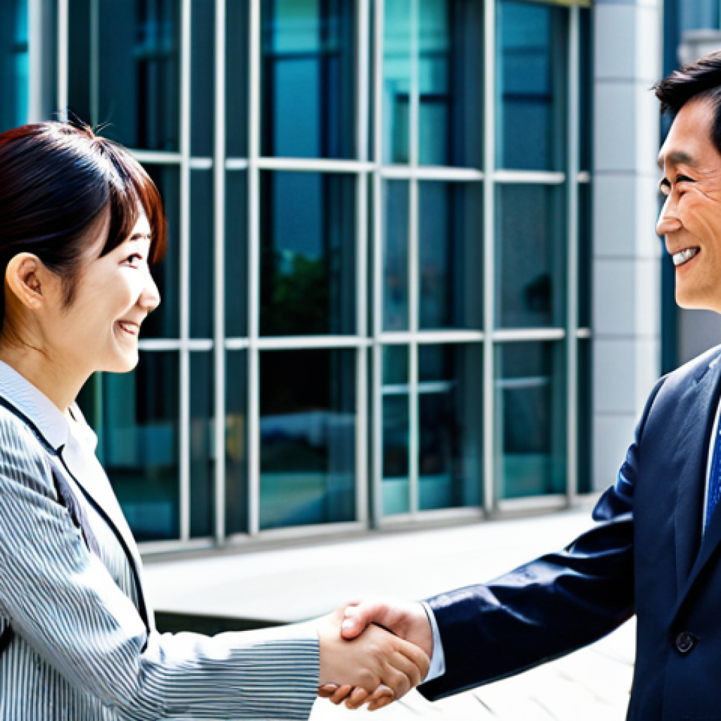 Professional Networking Event in Tokyo**

"A fully clothed professional in modest business attire, shaking hands with a Japanese colleague at a brightly lit networking event in Tokyo. The background includes modern office buildings and a diverse group of professionals engaged in conversation. Safe for work, appropriate content, perfect anatomy, well-formed hands, professional, high quality."

**