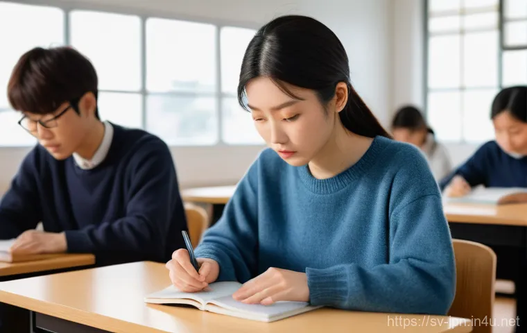 JLPT와 일본 내 고용 시장 분석 - **A Focused Japanese Language Student:**
"A bright, contemporary study space featuring a diverse...