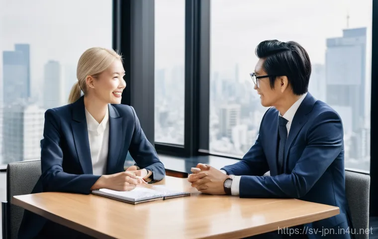 JLPT 시험을 활용한 스타트업 진출 사례 - **Image Prompt 1: Building Bridges of Trust Through Language**
A bright, professional office in ...