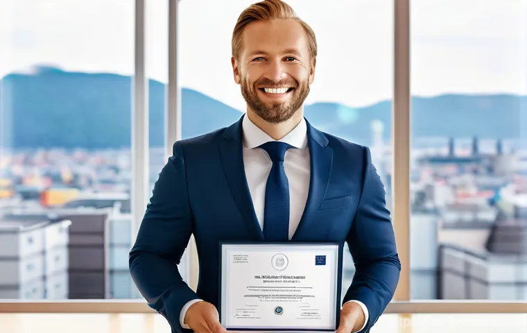 JLPT 자격증으로 번역가 도전하는 방법 - **A professional, confident Swedish person in their late 20s to early 30s, dressed in smart-casual b...