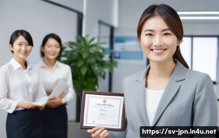 JLPT 자격증으로 일본 정부 공인 직업 취업 - A professional Scandinavian woman in her late 20s, dressed in smart business attire with a neat blaz...