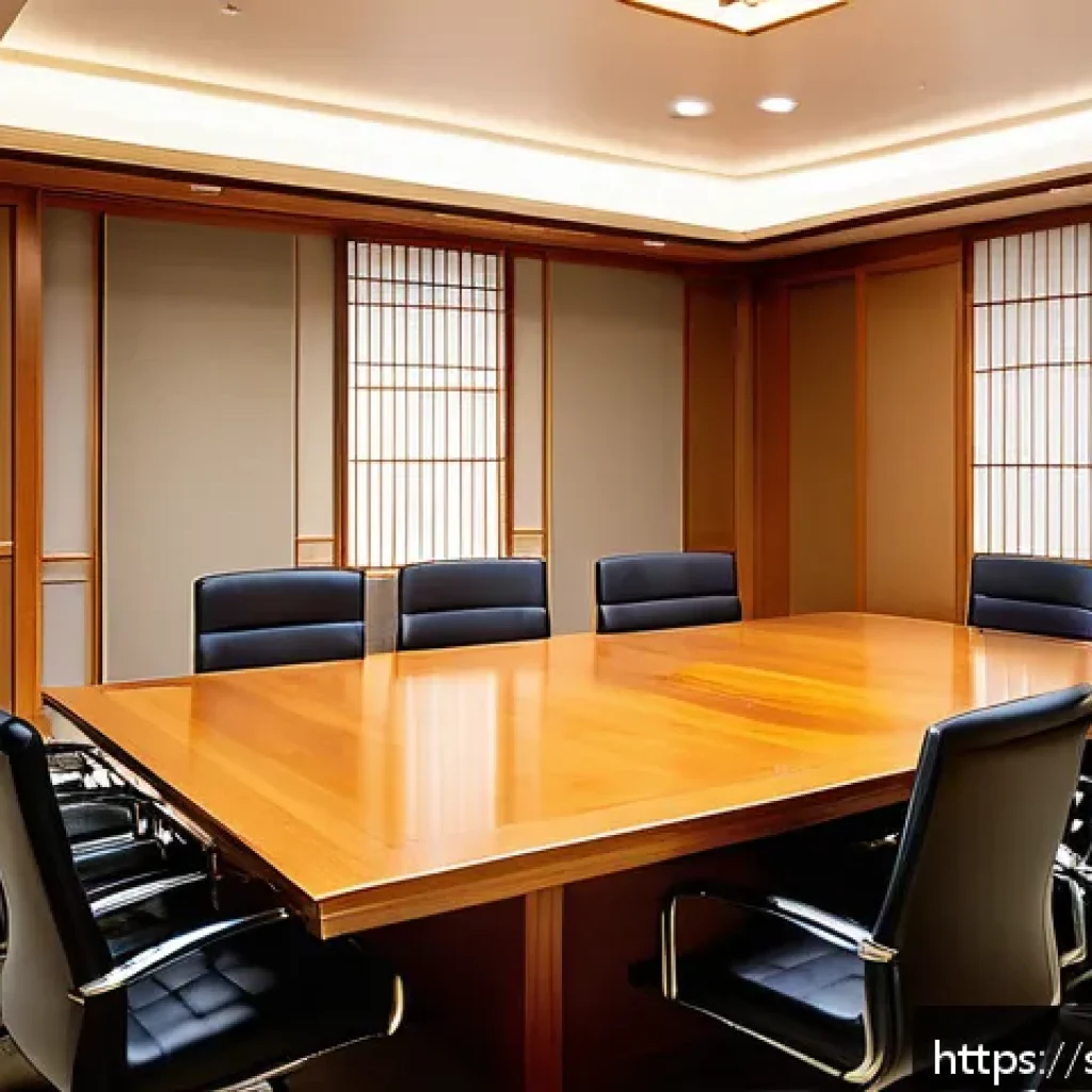 JLPT와 일본 사회학 연구 주제 - A detailed scene depicting a traditional Japanese corporate office environment illustrating social h...