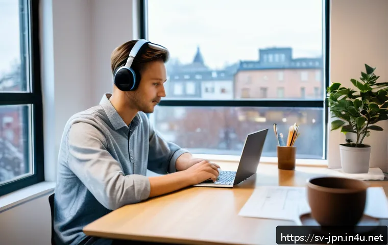 JLPT 시험 응시 전 체크해야 할 주의사항 - A cozy, well-lit study room in a modern Swedish apartment, featuring a young adult studying Japanese...